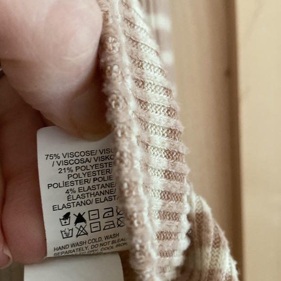 LUCKY BRAND 🍀 lace front striped woven top (M) - Picture 5 of 15